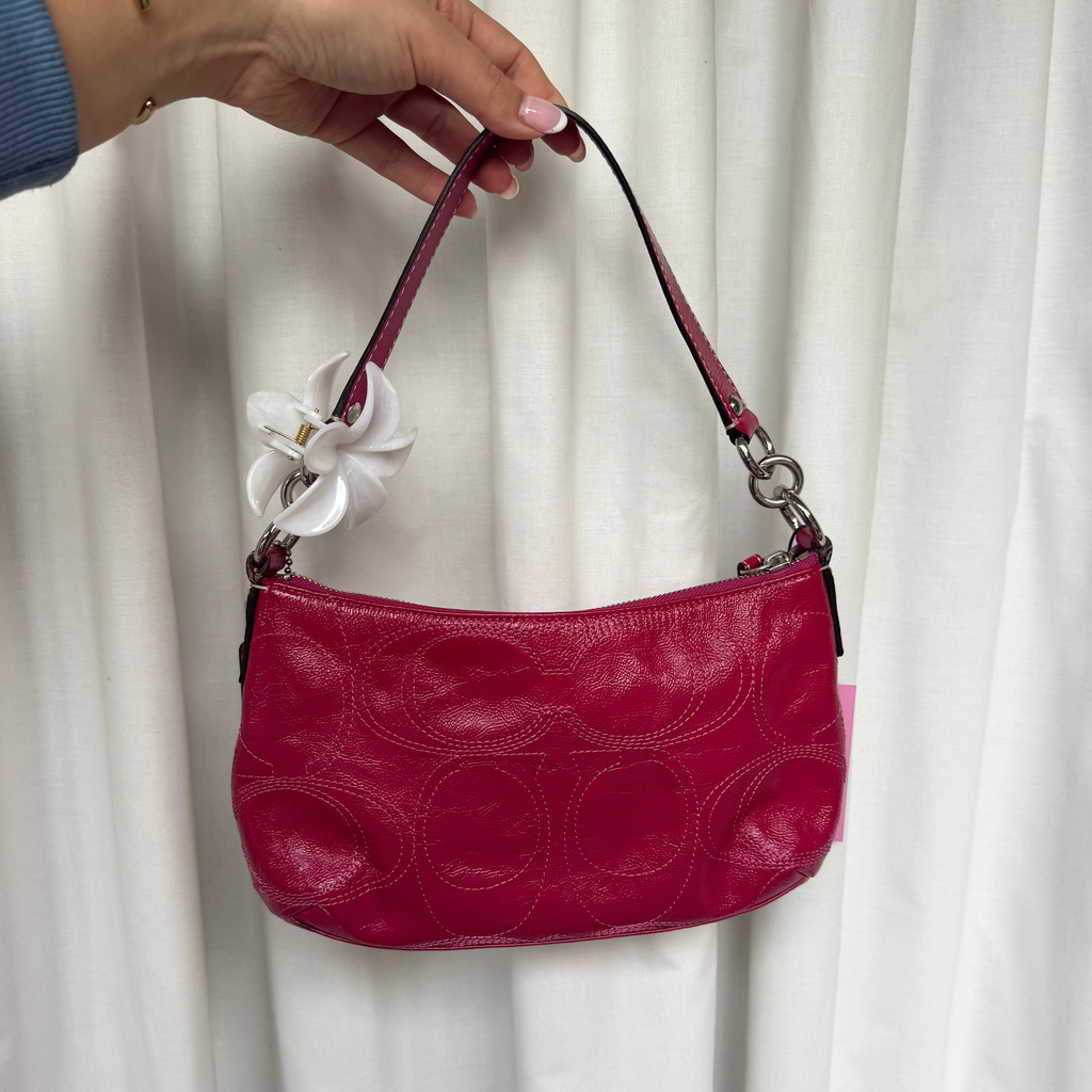 Vintage Coach Hot Pink 2WAY Shoulder Bag
