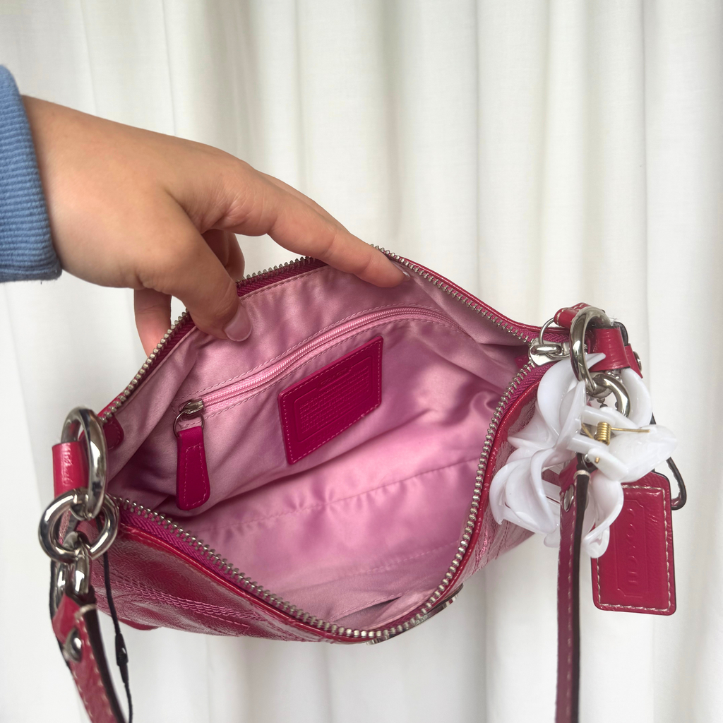 Vintage Coach Hot Pink 2WAY Shoulder Bag
