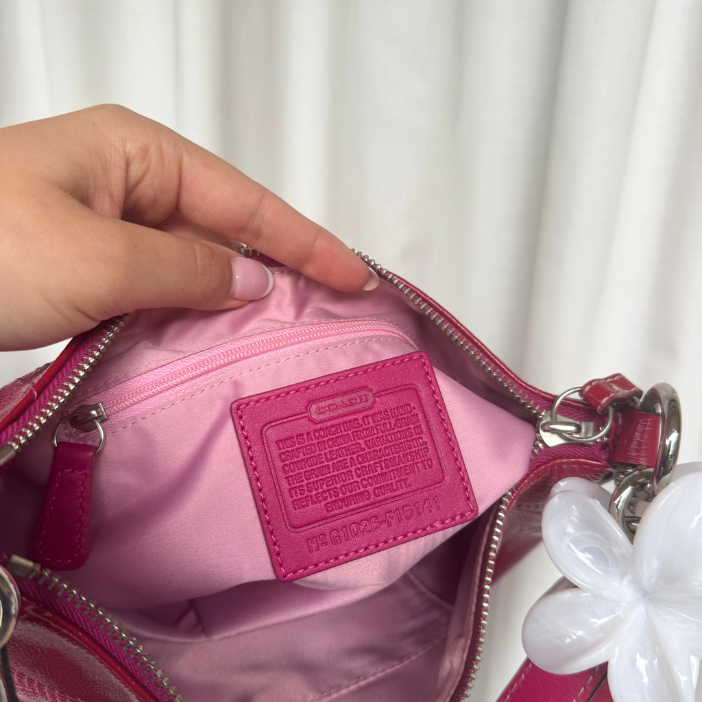 Vintage Coach Hot Pink 2WAY Shoulder Bag