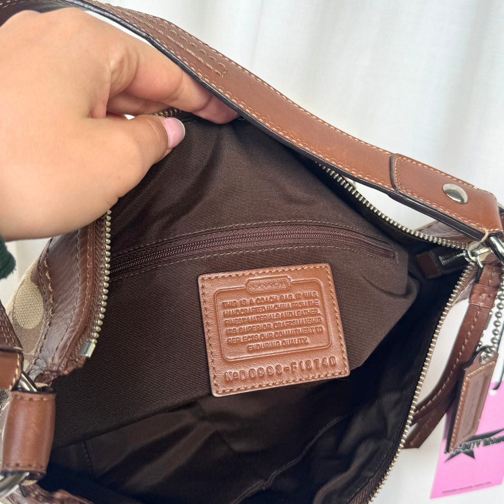 Vintage Coach Soho Signature Jacquard Hobo Shoulder Bag