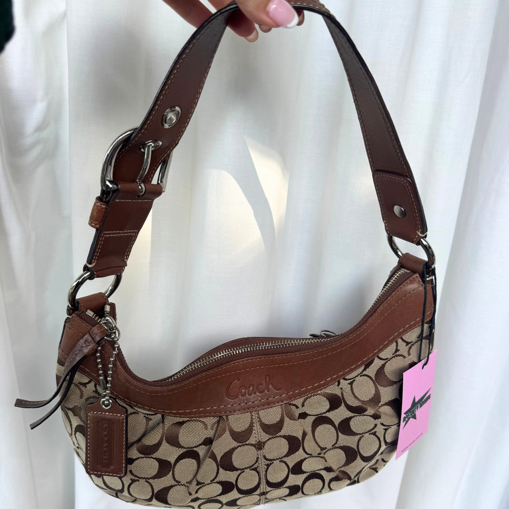 Vintage Coach Soho Signature Jacquard Hobo Shoulder Bag