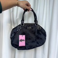 Vintage Coach Black Madison Dotted Sophia Satchel Small