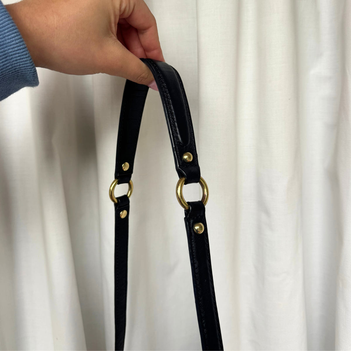 Vintage Coach Black Gathered Leather Madison Sophia Satchel Large
