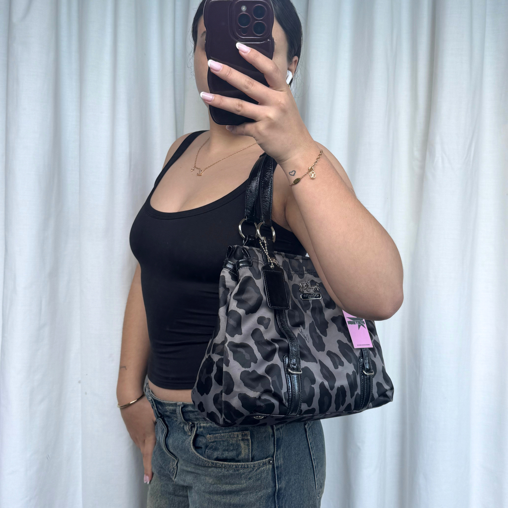 Vintage Coach Mia Leopard Shoulder Bag - RARE