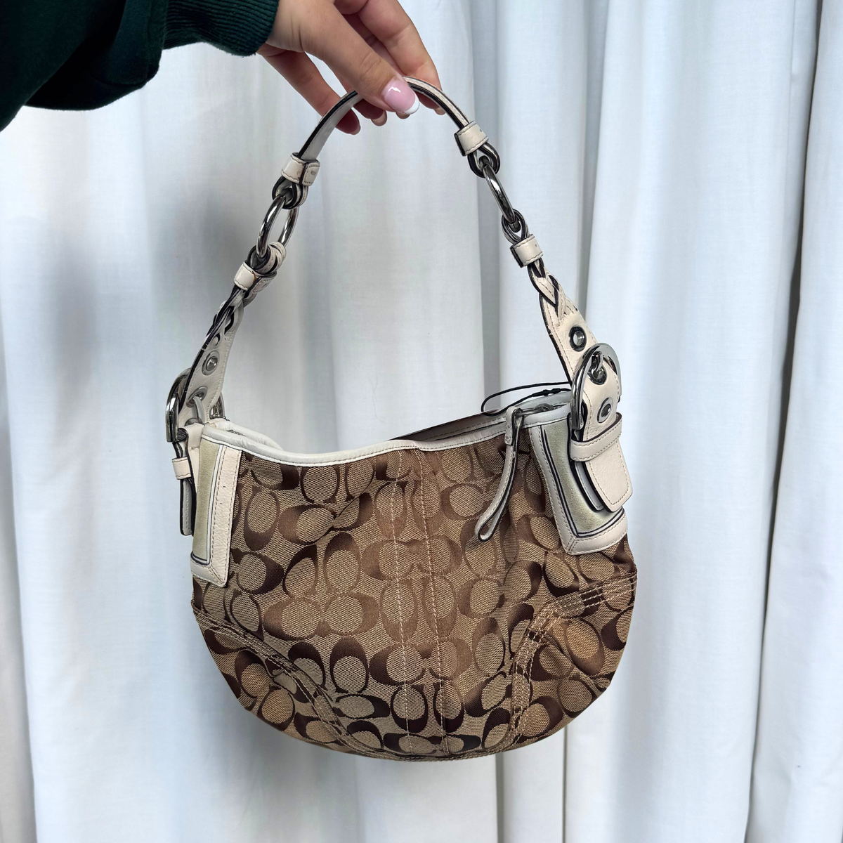 Vintage Coach Signature Soho Hobo Medium Shoulder Bag